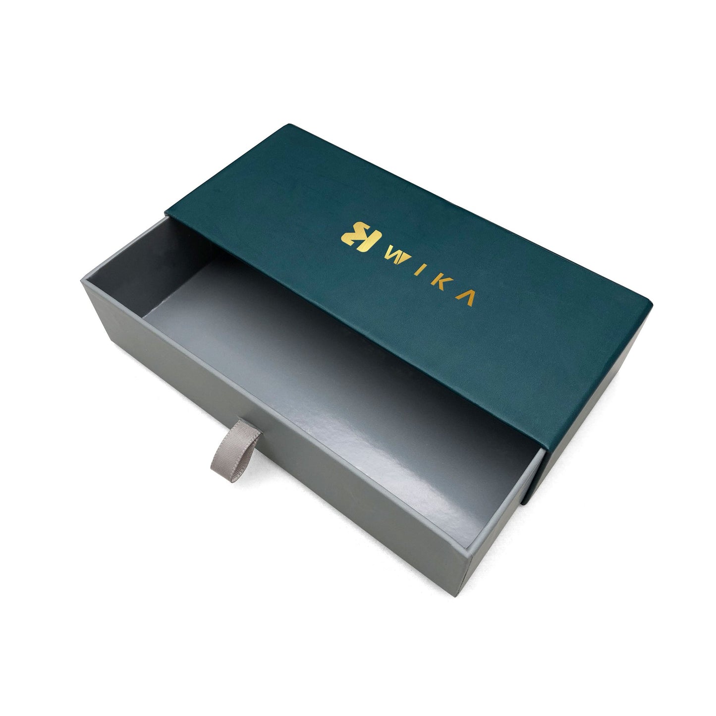 Custom Teal Leather-Look Eyewear Packaging Set | Image 7 | WIKA Packing