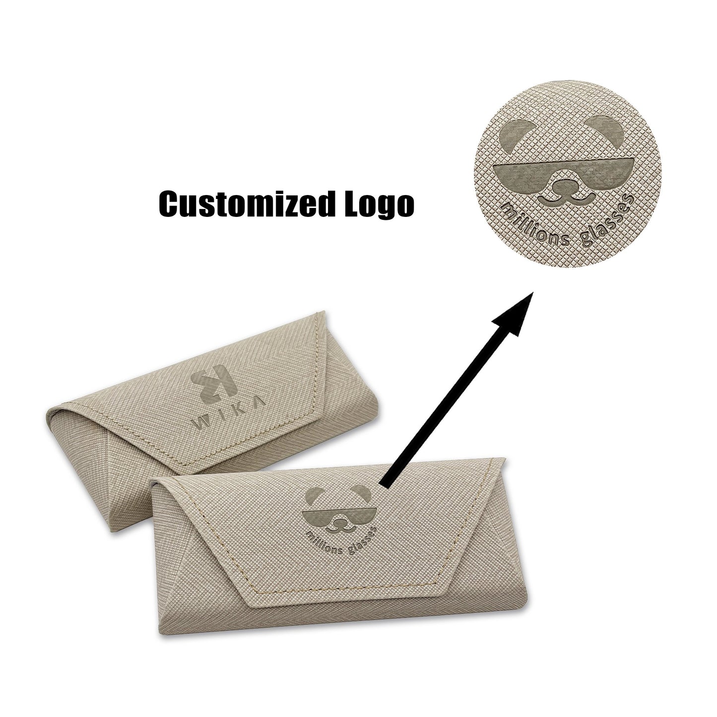 Custom Envelope PU Leather Glasses Case | Image 5 | WIKA Packing