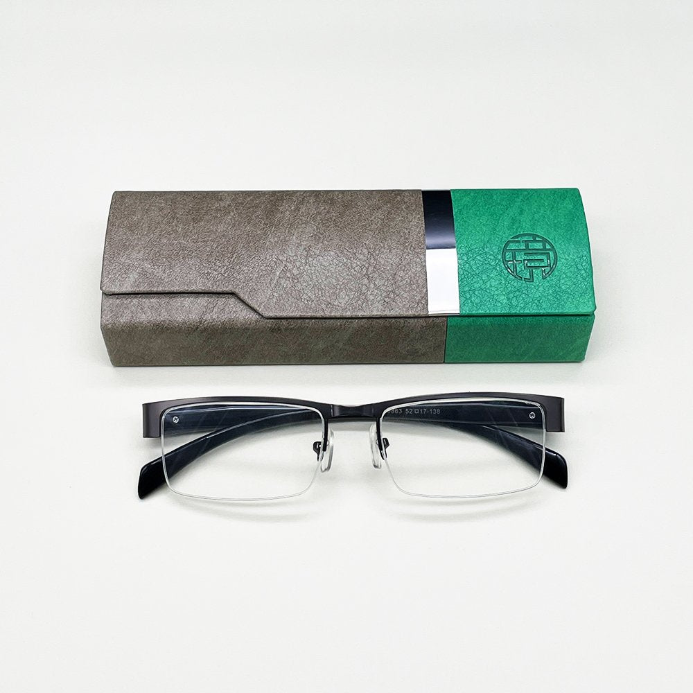 Custom Two-Tone PU Leather Glasses Case | Image 1 | WIKA Packing
