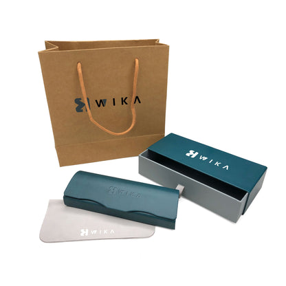 Custom Teal Leather-Look Eyewear Packaging Set | Image 2 | WIKA Packing
