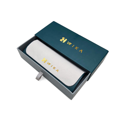 Custom Teal Leather-Look Eyewear Packaging Set | Image 6 | WIKA Packing