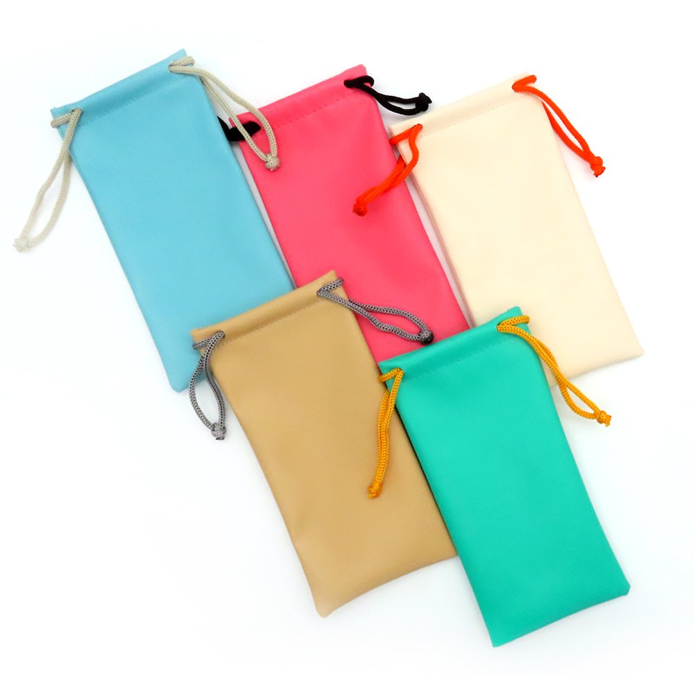 Custom PU Leather Drawstring Eyewear Pouch | Image 4 | WIKA Packing