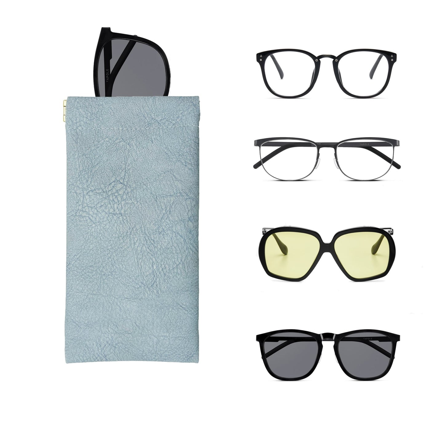 Custom Spring-Frame PU Leather Eyewear Pouch | Image 4 | WIKA Packing