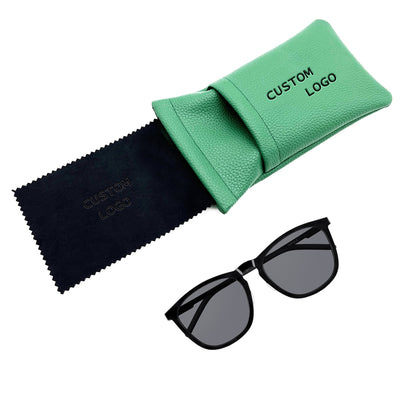 Custom Pebbled PU Leather Open-Top Eyewear Pouch | Image 5 | WIKA Packing