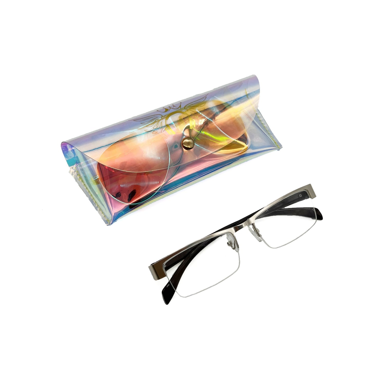 Custom Holographic PVC Eyewear Pouch with Snap Closure | Image 2 | WIKA Packing