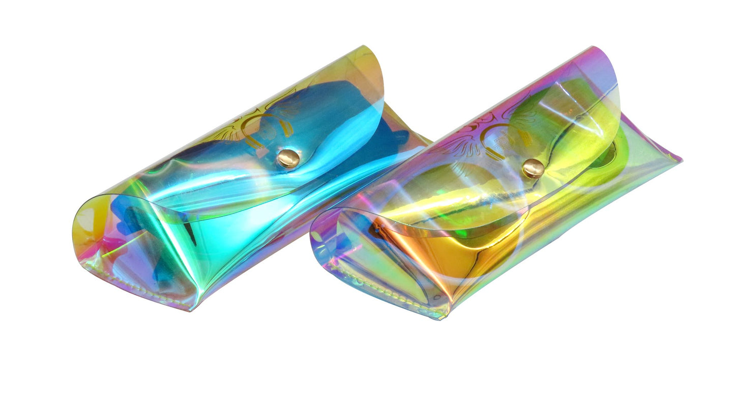 Custom Holographic PVC Eyewear Pouch with Snap Closure | Image 5 | WIKA Packing