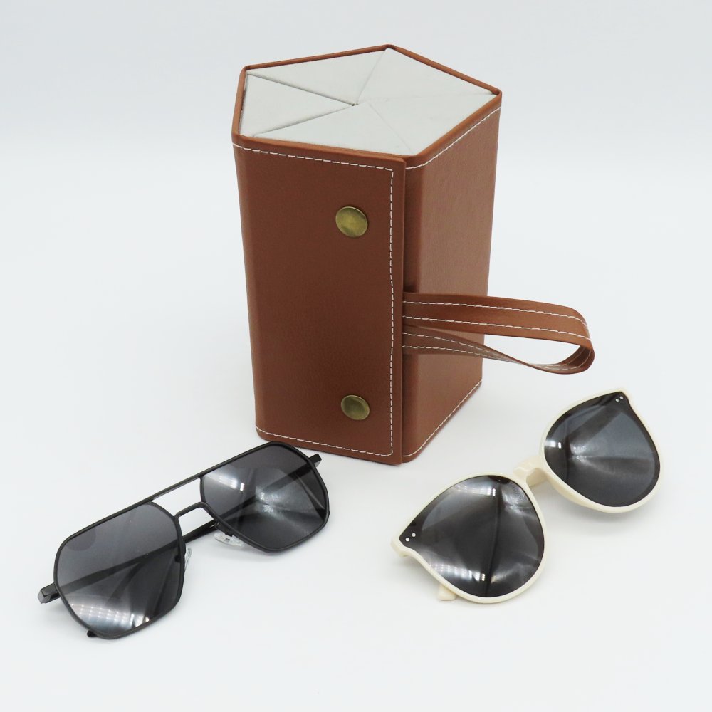 Custom PU Leather Snap-Button Eyewear Pouch | Image 6 | WIKA Packing