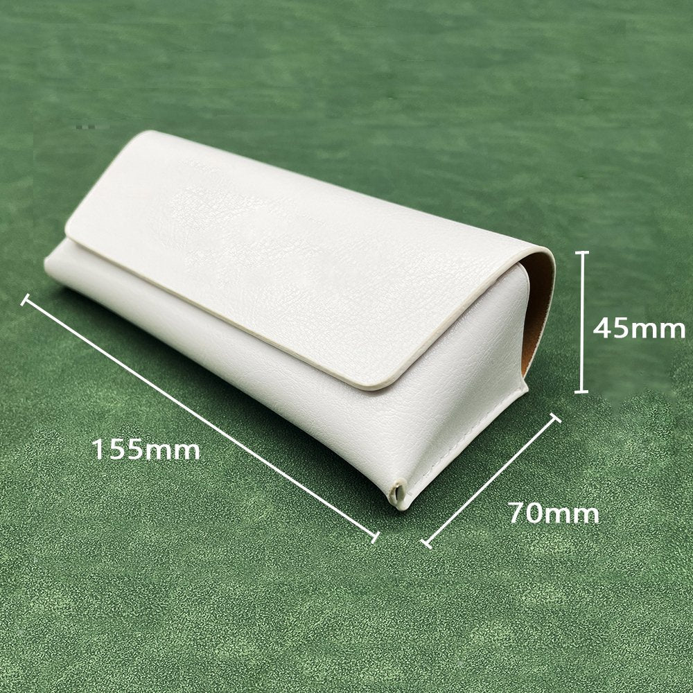 Custom White PU Leather Fold-Over Eyewear Pouch | Image 2 | WIKA Packing