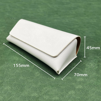 Custom White PU Leather Fold-Over Eyewear Pouch | Image 2 | WIKA Packing