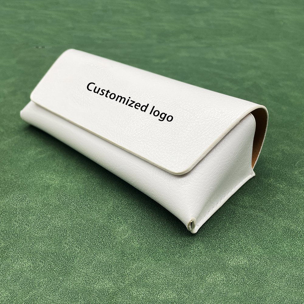 Custom White PU Leather Fold-Over Eyewear Pouch | Image 3 | WIKA Packing