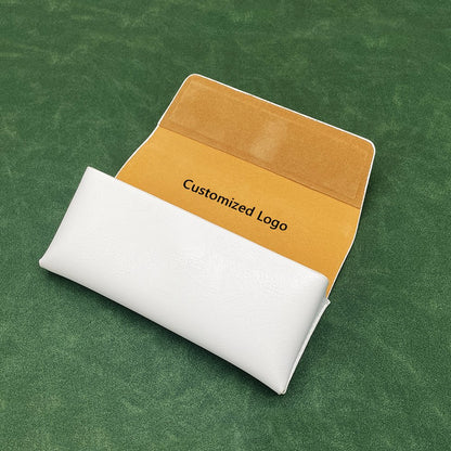 Custom White PU Leather Fold-Over Eyewear Pouch | Image 6 | WIKA Packing