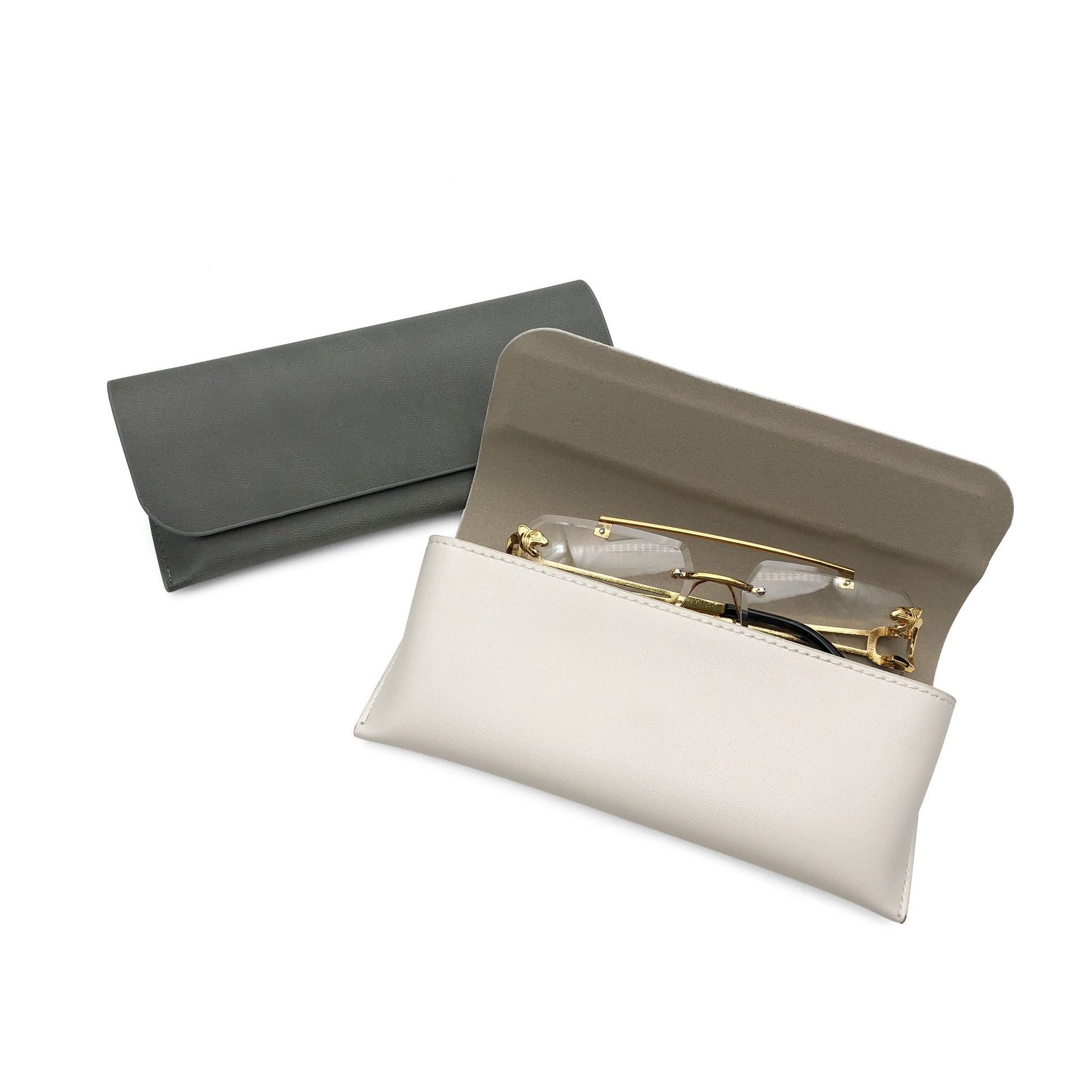 Custom Gray PU Leather Envelope Eyewear Pouch | Image 7 | WIKA Packing