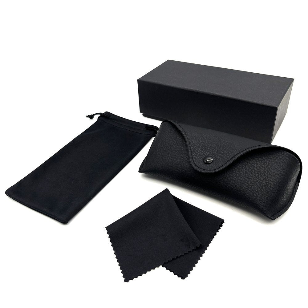 Custom Black PU Leather Eyewear Packaging Set