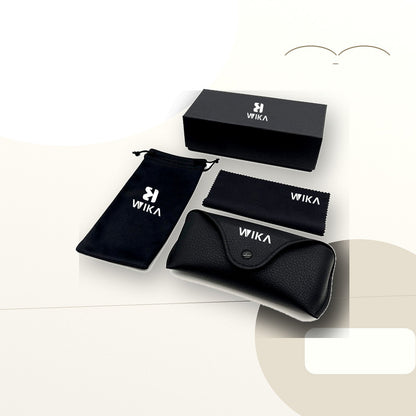 Custom Black PU Leather Eyewear Packaging Set