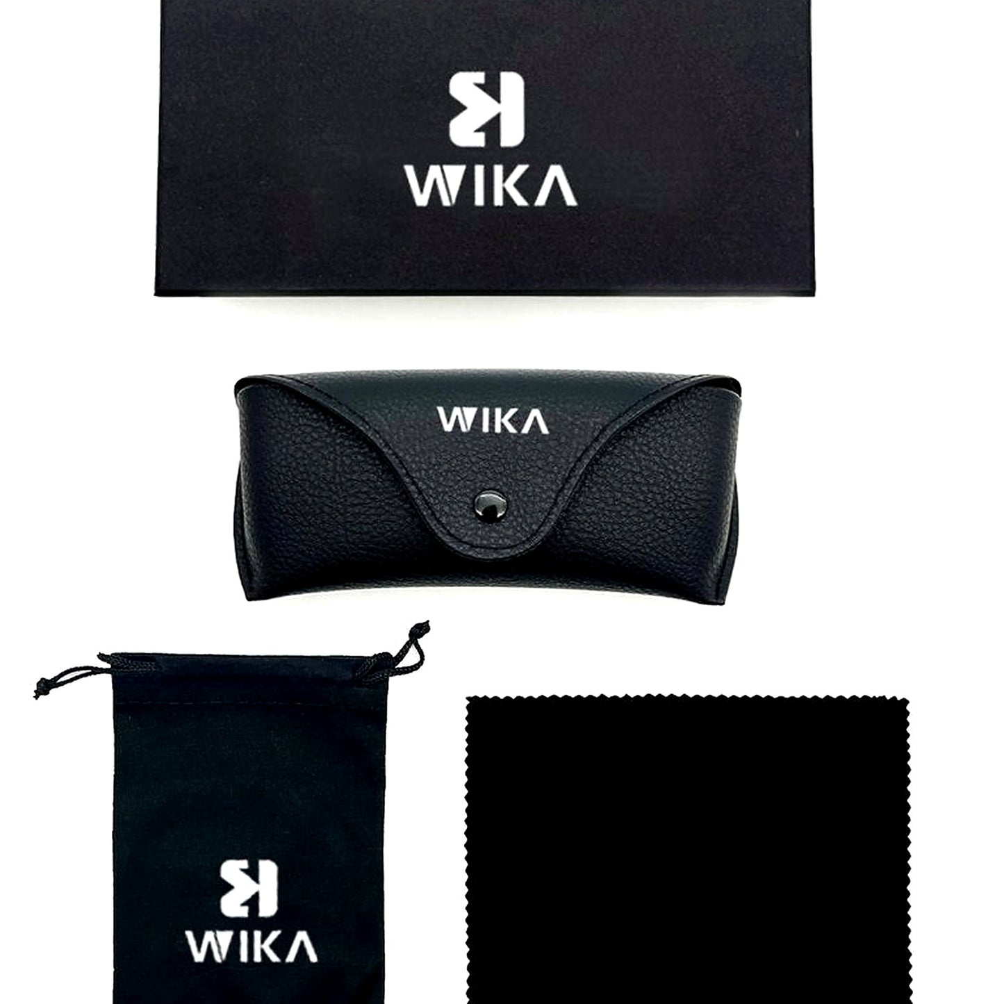 Custom Black PU Leather Eyewear Packaging Set