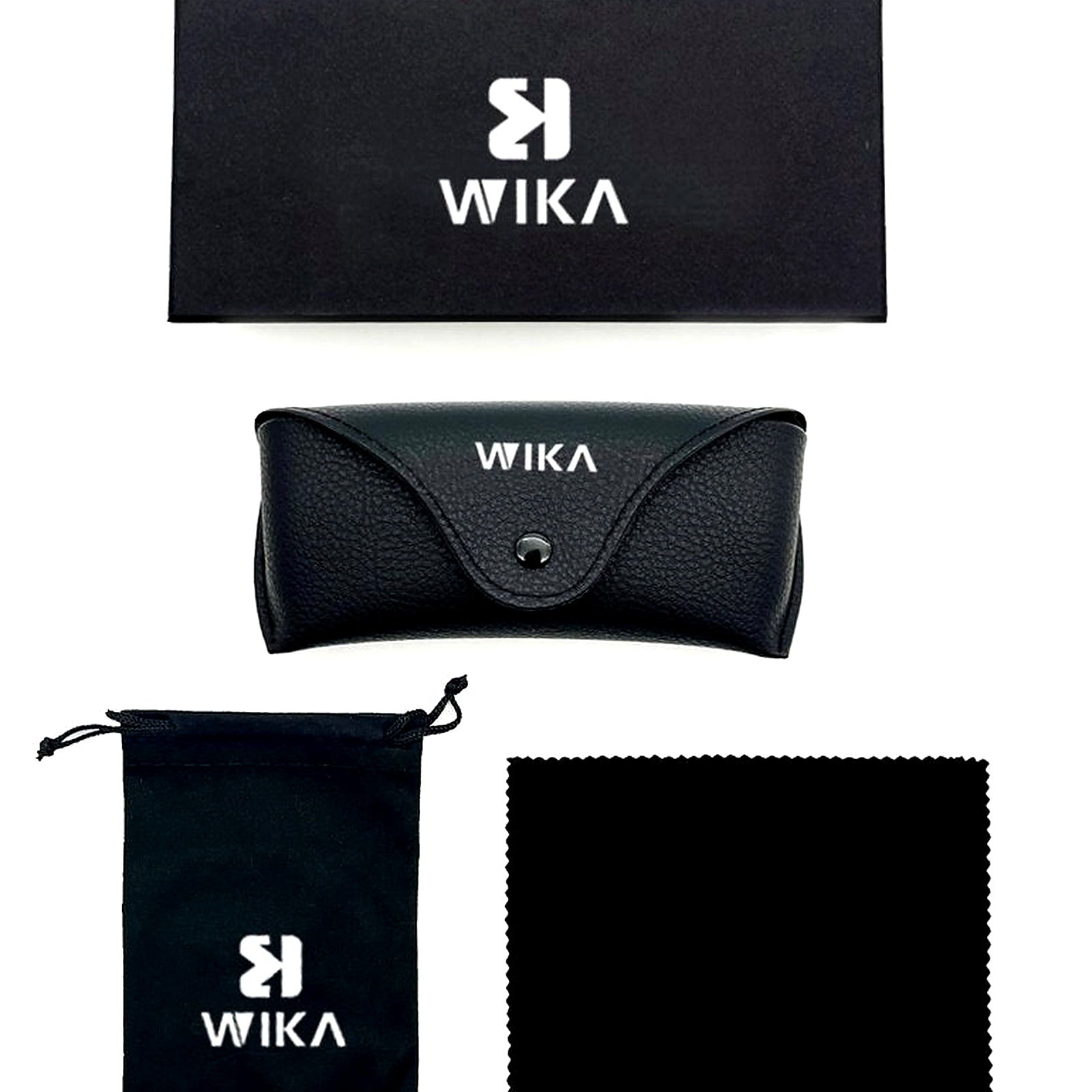 Custom Black PU Leather Eyewear Packaging Set
