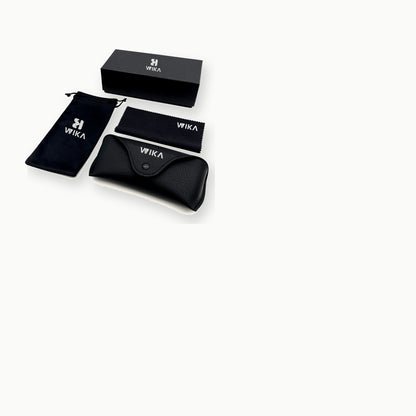 Custom Black PU Leather Eyewear Packaging Set