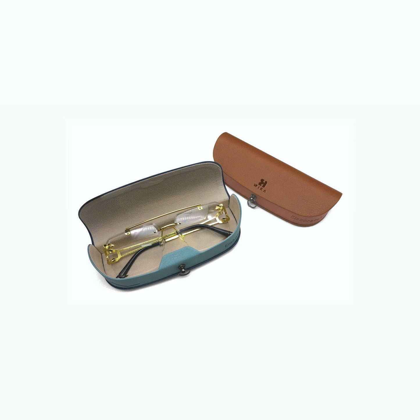 Custom Two-Tone Glasses Case with Ring Detail