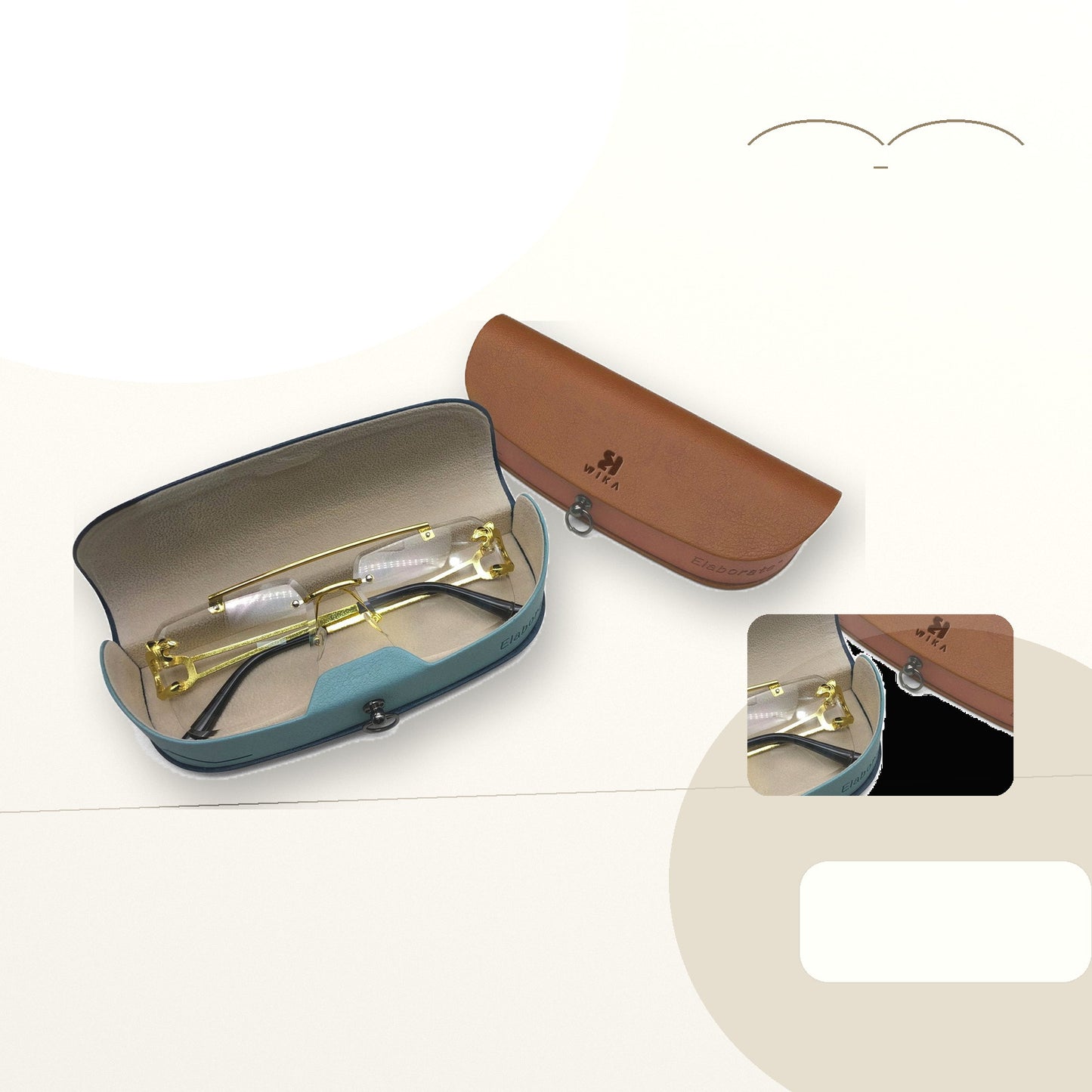 Custom Two-Tone Glasses Case with Ring Detail