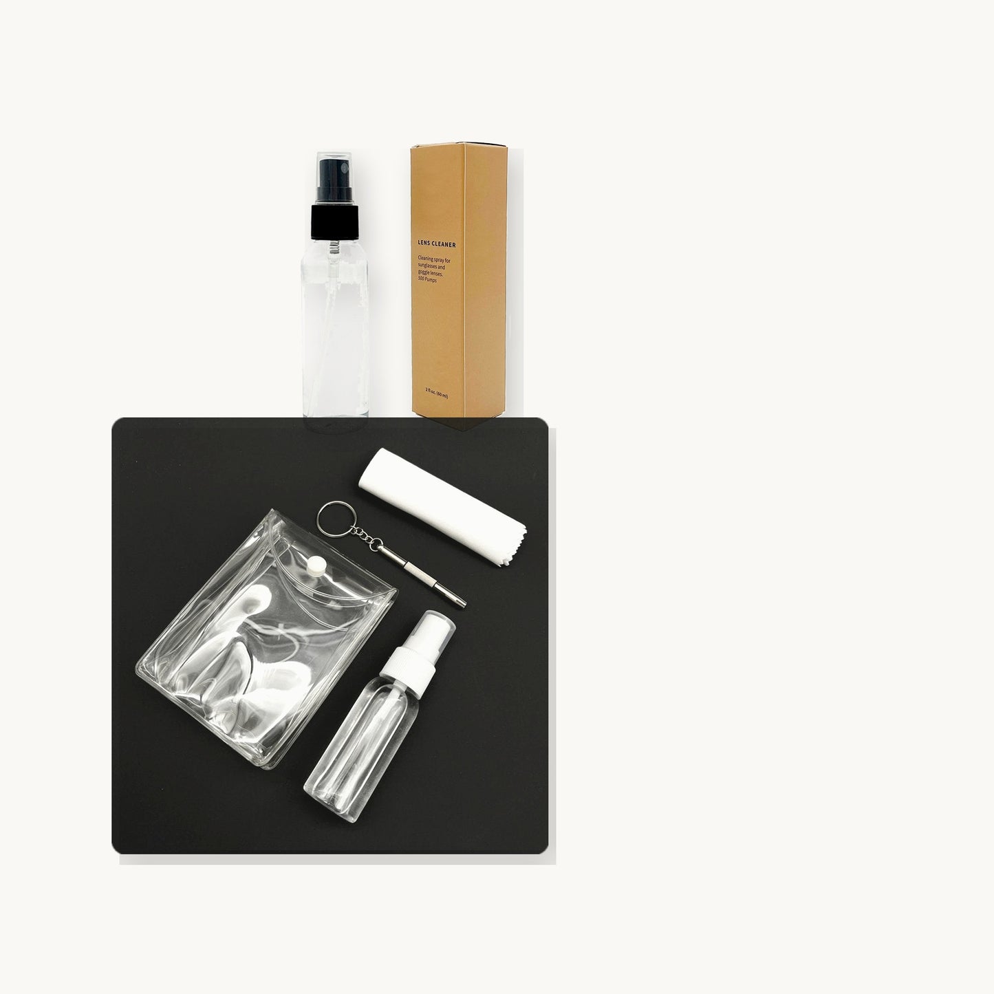 Custom Lens Cleaning Kit - Spray with Retail Box