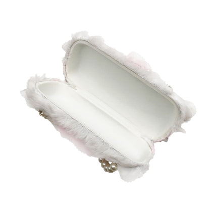 White Pearl Flower Kids Sunglasses Case — feature detail