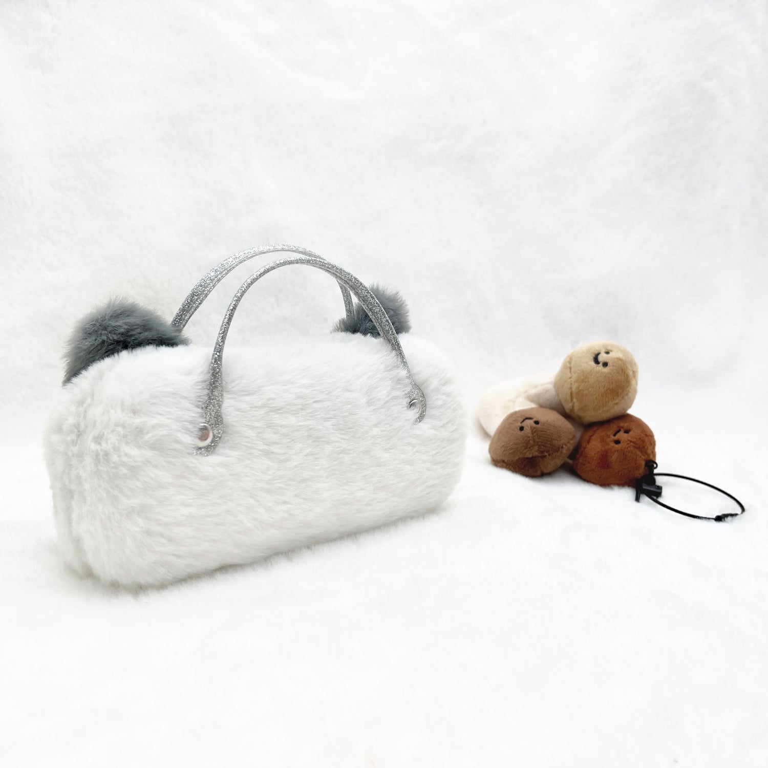 Gray and White Cat Kids Sunglasses Case — alternate view