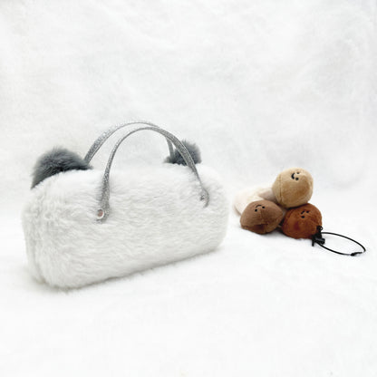 Gray and White Cat Kids Sunglasses Case — alternate view