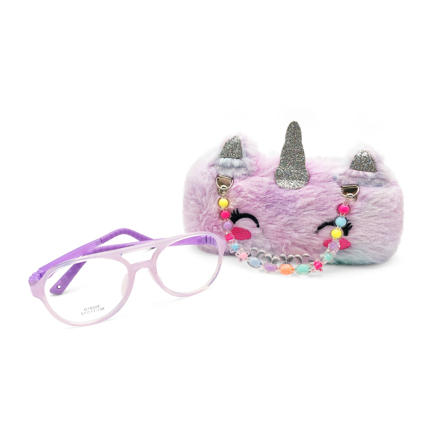 Candy Unicorn Kids Sunglasses Case — front view