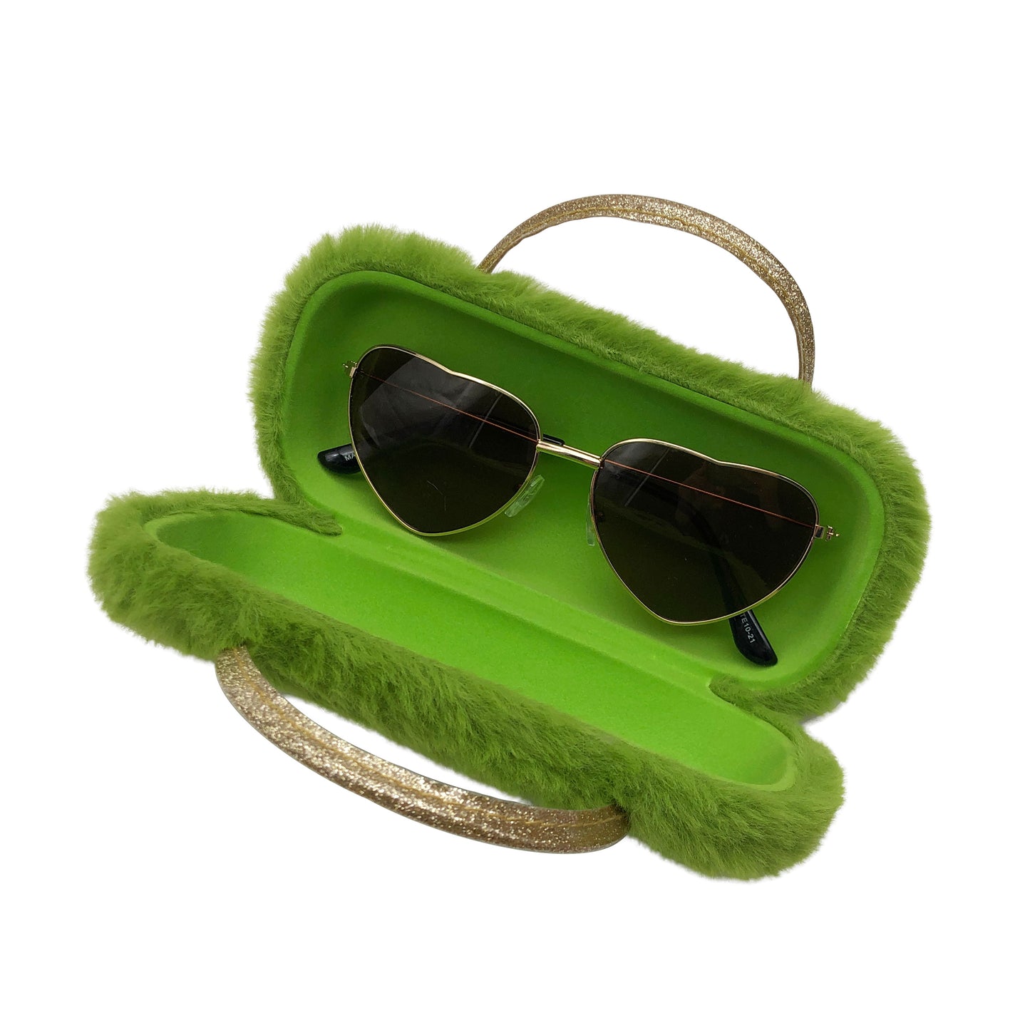 Green Bow Kids Sunglasses Case — material detail