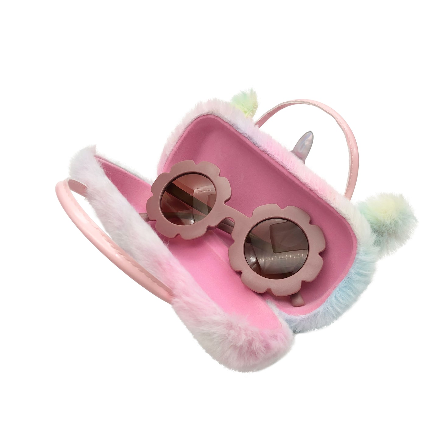 Colorful Unicorn Kids Sunglasses Case — construction detail