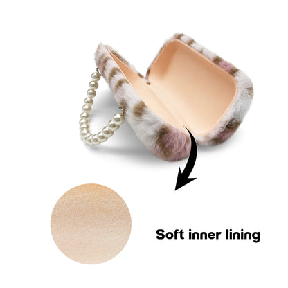 Leopard Pearl Handle Kids Sunglasses Case — material detail