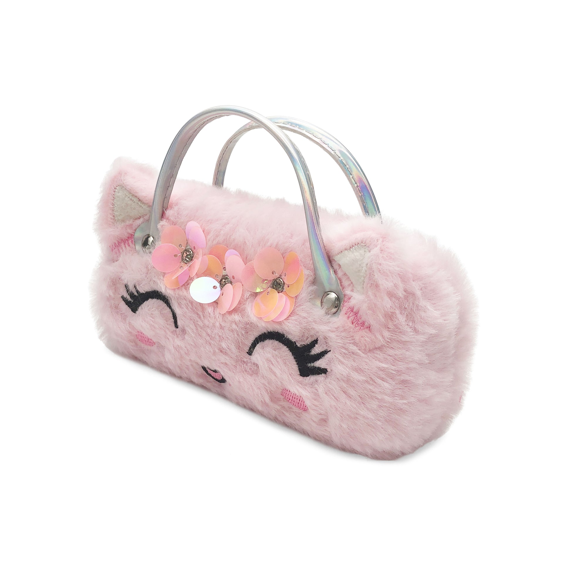 Pink Sequin Smile Kids Sunglasses Case — alternate view