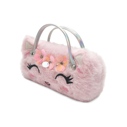 Pink Sequin Smile Kids Sunglasses Case — alternate view