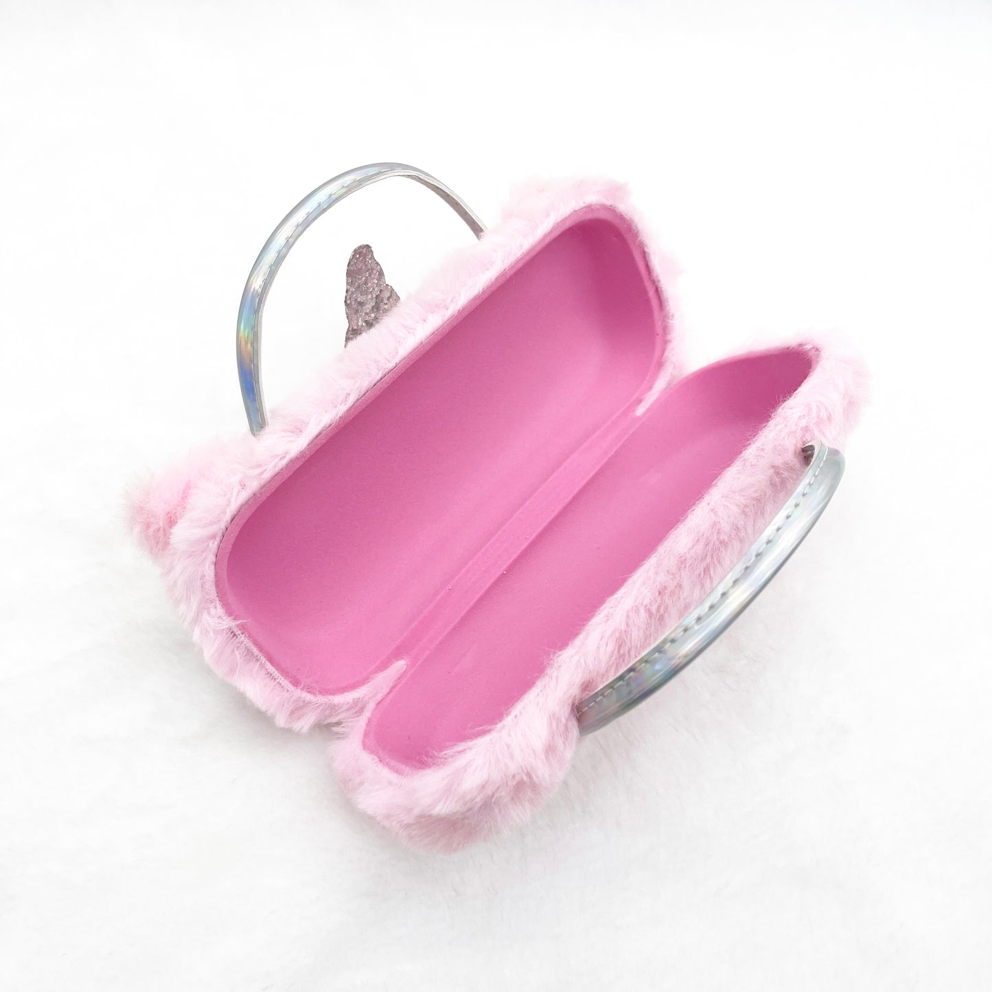 Silver Unicorn Kids Sunglasses Case — detail view