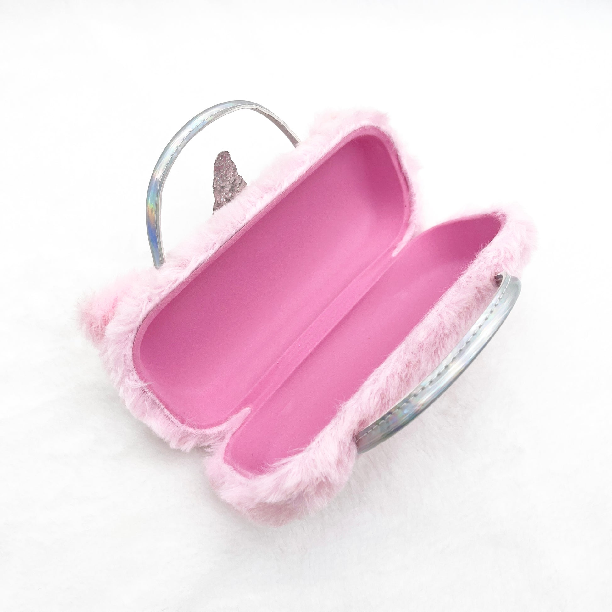 Silver Unicorn Kids Sunglasses Case — detail view