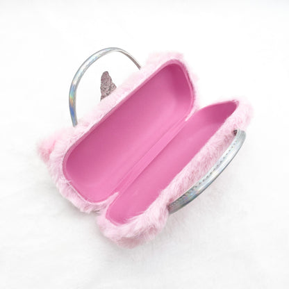 Silver Unicorn Kids Sunglasses Case — detail view