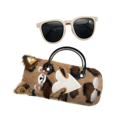Leopard Cat Kids Sunglasses Case — feature detail
