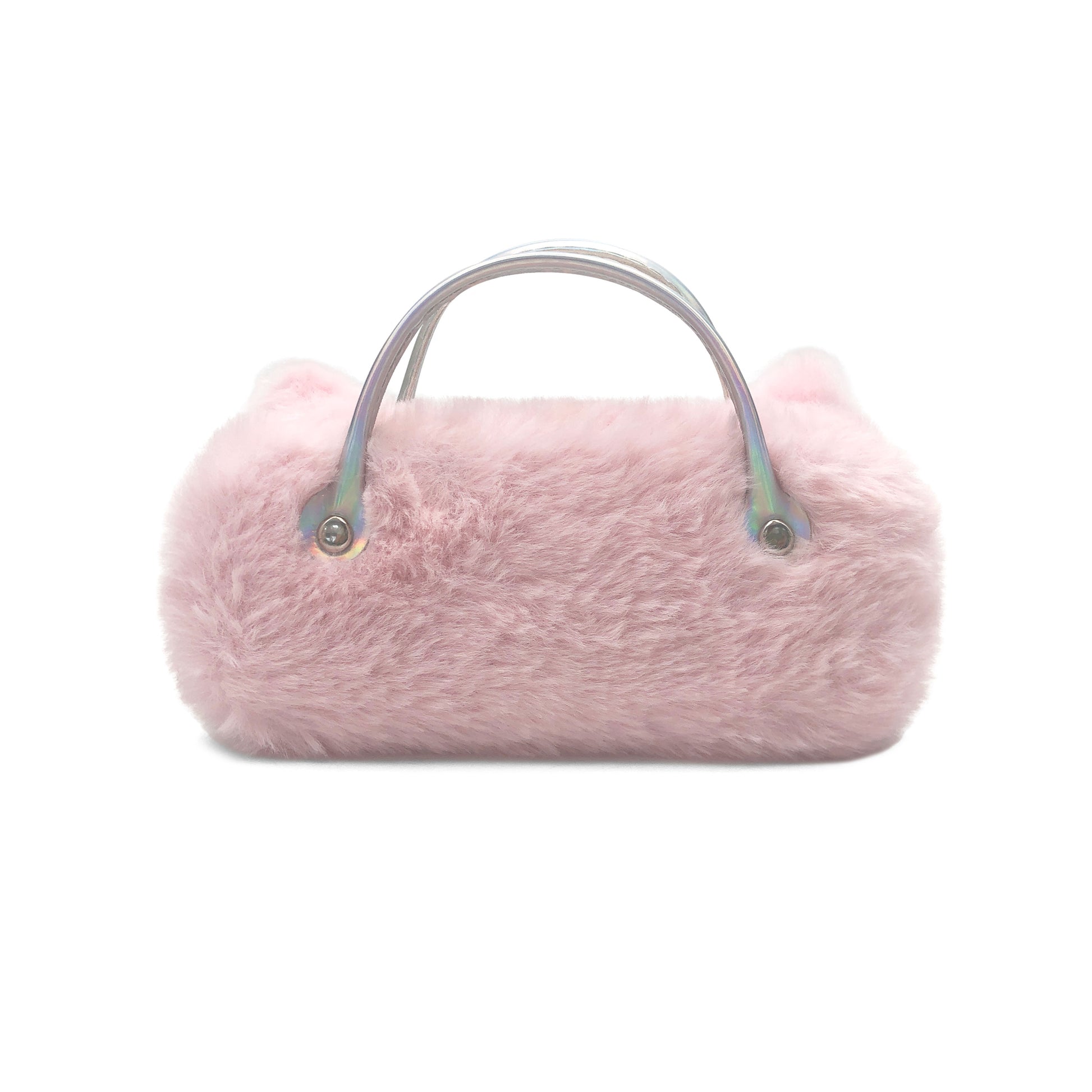 Pink Sequin Smile Kids Sunglasses Case — open case view
