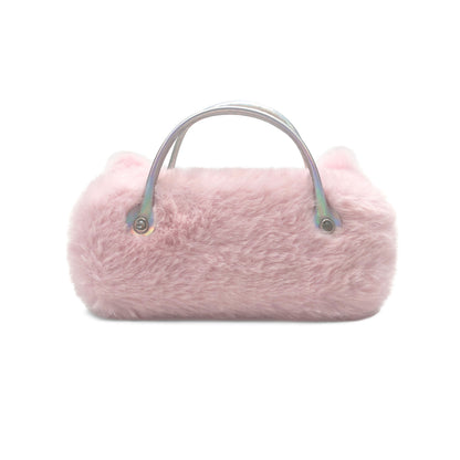 Pink Sequin Smile Kids Sunglasses Case — open case view