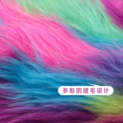Colorful Furry Cat Kids Sunglasses Case — feature detail