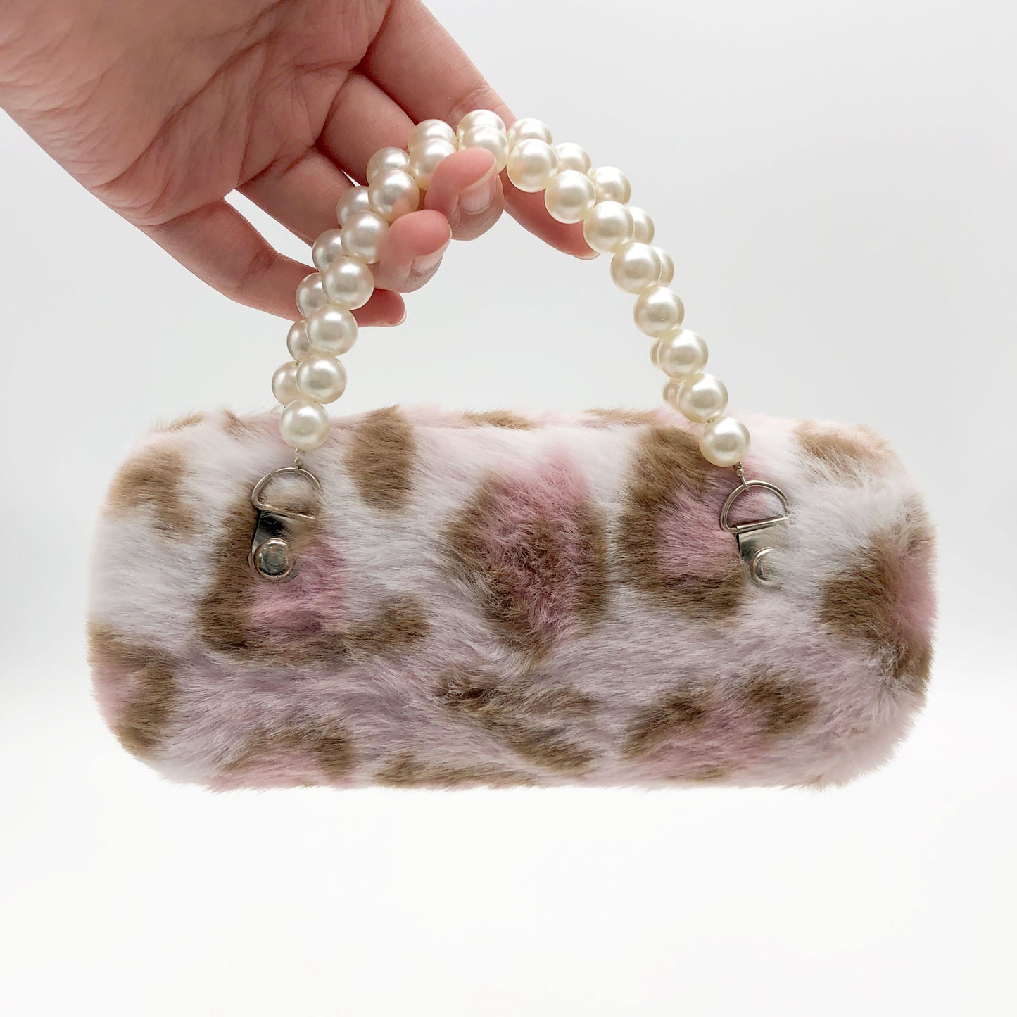 Leopard Pearl Handle Kids Sunglasses Case — front view