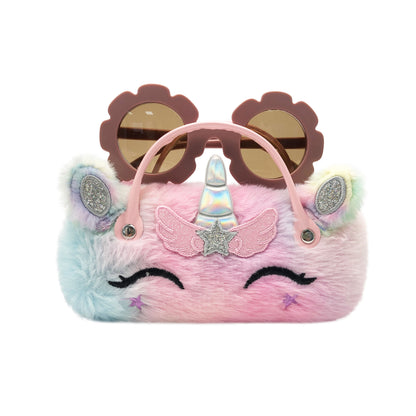 Colorful Unicorn Kids Sunglasses Case — feature detail