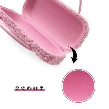 Pink Love Kids Sunglasses Case — construction detail