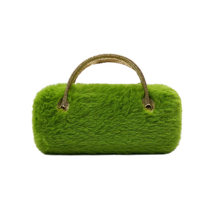 Green Bow Kids Sunglasses Case — open case view