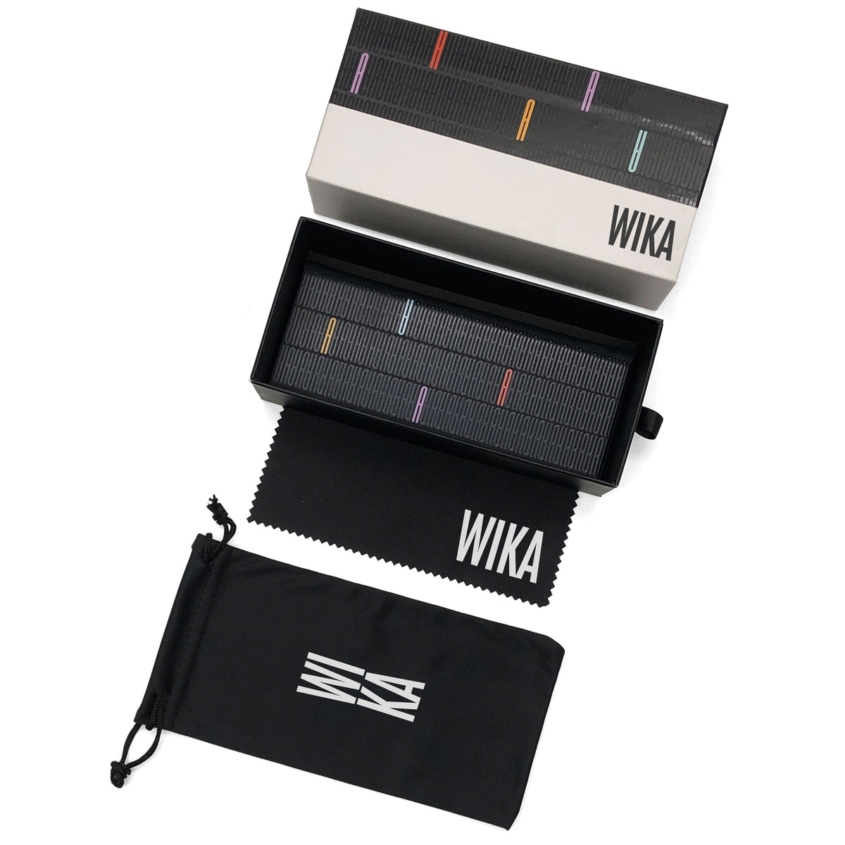 Printed case displayed inside the open drawer box