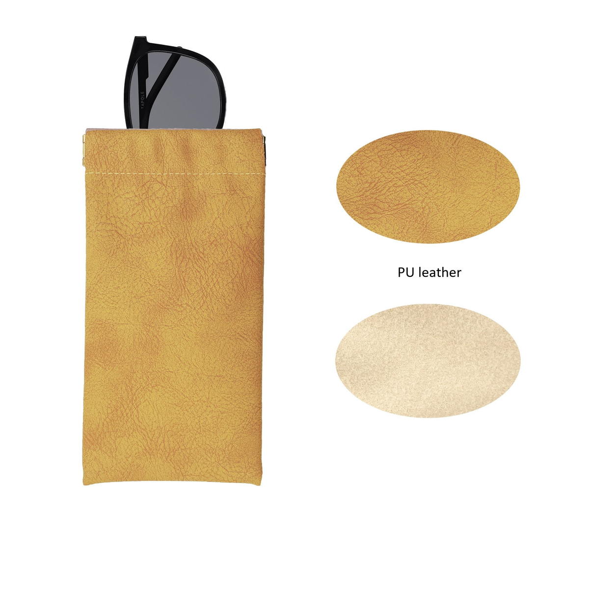 Custom Spring-Frame PU Leather Eyewear Pouch | Image 2 | WIKA Packing